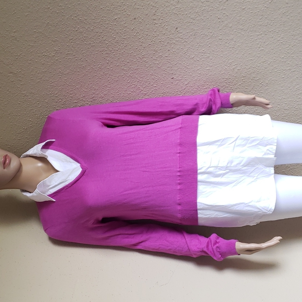 Ralph Lauren Petite Woman Blouse, Purple💜 and White🤍 Colors, Size PS.